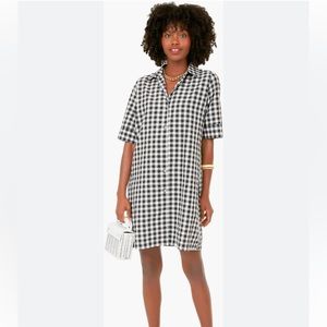 NEW Tuckernuck Pomander Place Lillian Black Gingham Shirt Dress